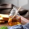 16.9 Oz Honey Pot with Dipper, Glass Honey Jar and Dipper Set, Honey Dispenser, Beehive Honey Pot for Store Honey and Syrup(wooden stick)